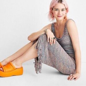 Future collective crochet fringe dress